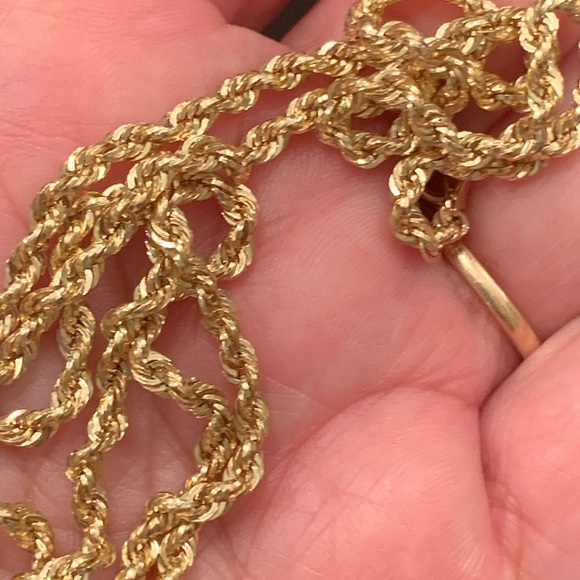 10k Solid Gold Necklace Chain - Picture 3 of 6